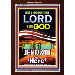 ADONAI JEHOVAH SHAMMAH GOD IS HERE   Framed Hallway Wall Decoration   (GWARISE8654)   