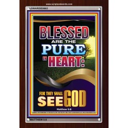 THEY SHALL SEE GOD   Scripture Art Acrylic Glass Frame   (GWARISE8663)   