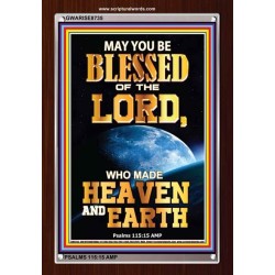 WHO MADE HEAVEN AND EARTH   Encouraging Bible Verses Framed   (GWARISE8735)   "25x33"