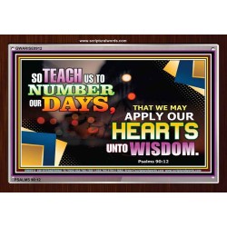 APPLY OUR HEARTS TO WISDOM   Acrylic Frame Picture   (GWARISE8912)   