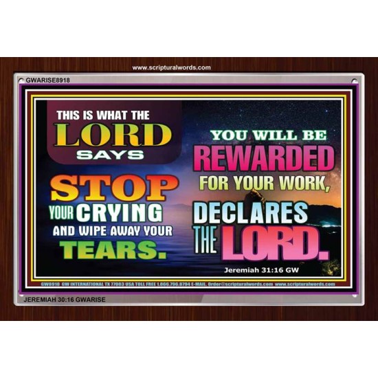 WIPE AWAY YOUR TEARS   Framed Sitting Room Wall Decoration   (GWARISE8918)   