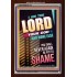 YOU SHALL NOT BE PUT TO SHAME   Bible Verse Frame for Home   (GWARISE9113)   "25x33"