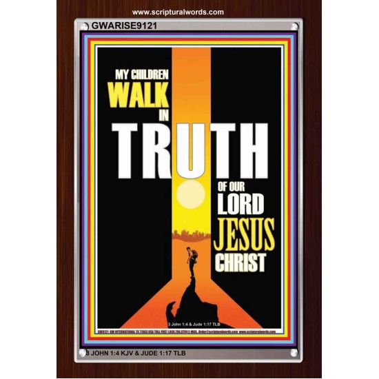 WALK IN THE TRUTH   Large Framed Scripture Wall Art   (GWARISE9121)   