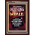 WE BROUGHT NOTHING TO THE WORLD   Framed Scriptural Dcor   (GWARISE9147B)   "25x33"