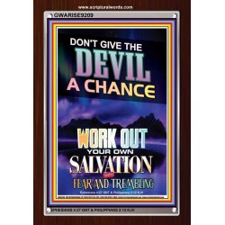 WORK OUT YOUR SALVATION   Bible Verses Wall Art Acrylic Glass Frame   (GWARISE9209)   "25x33"