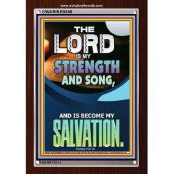 THE LORD IS MY STRENGTH   Framed Bible Verse   (GWARISE9248)   