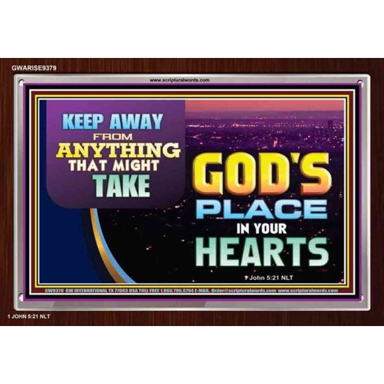 WHAT IS GOD'S PLACE IN YOUR HEART   Large Framed Scripture Wall Art   (GWARISE9379)   