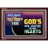 WHAT IS GOD'S PLACE IN YOUR HEART   Large Framed Scripture Wall Art   (GWARISE9379)   "33x25"