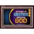 ASCRIBE YE GREATNESS UNTO OUR GOD   Frame Bible Verses Online   (GWARISE9396)   "33x25"