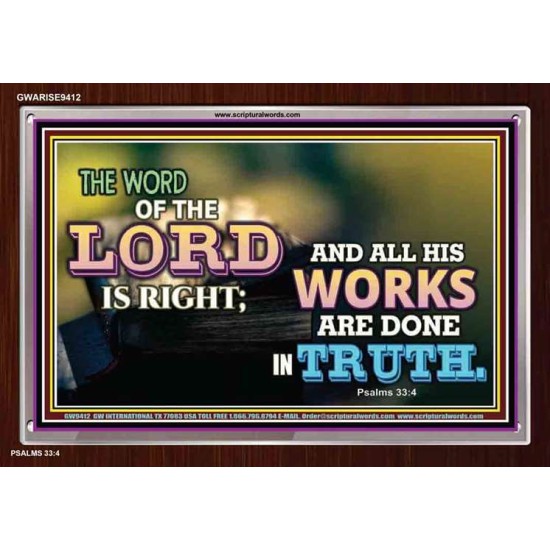 ALL HIS WORKS ARE DONE IN TRUTH   Scriptural Wall Art   (GWARISE9412)   