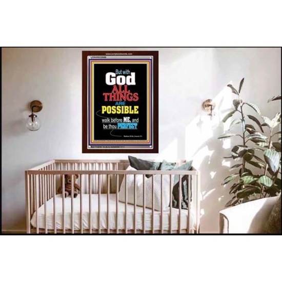 WALK BEFORE ME   Bible Verses Framed Art Prints   (GWARK3206B)   