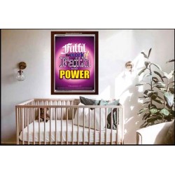 WITH POWER   Frame Bible Verses Online   (GWARK3422)   "25X33"