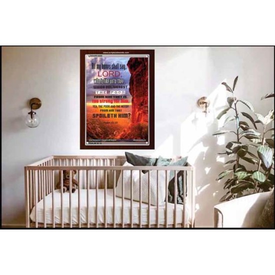 WHO IS LIKE UNTO THEE   Biblical Art Acrylic Glass Frame   (GWARK4500)   