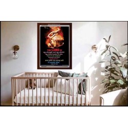 WITH MY SONG WILL I PRAISE HIM   Framed Sitting Room Wall Decoration   (GWARK4538)   "25X33"