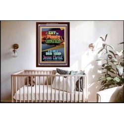 YOU SHALL EAT IN PLENTY   Bible Verses Frame for Home   (GWARK8038)   "25X33"