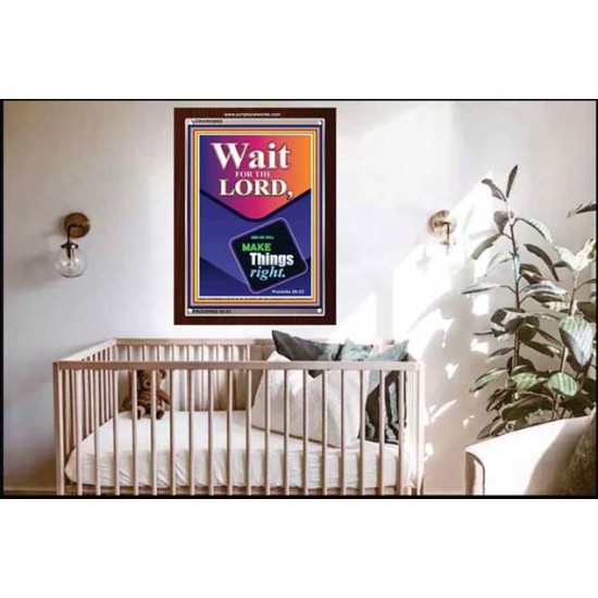 WAIT FOR THE LORD   Framed Scriptural Dcor   (GWARK8069)   