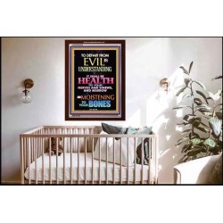 WISDOM IS HEALTH   Inspirational Wall Art Frame   (GWARK8833)   "25X33"