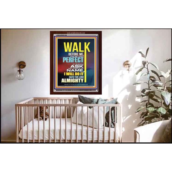 WALK BEFORE ME   Bible Verse Frames online   (GWARK9129)   