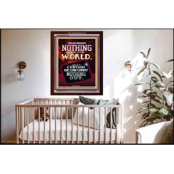 WE BROUGHT NOTHING TO THE WORLD   Framed Scriptural Dcor   (GWARK9147B)   "25X33"