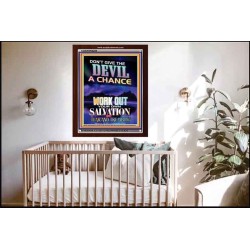 WORK OUT YOUR SALVATION   Bible Verses Wall Art Acrylic Glass Frame   (GWARK9209)   "25X33"