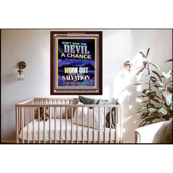 WORK OUT YOUR SALVATION   Bible Verses Wall Art Acrylic Glass Frame   (GWARK9209)   