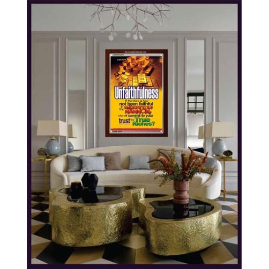 TRUE RICHES   Acrylic Glass Frame Scripture Art   (GWARK3371)   