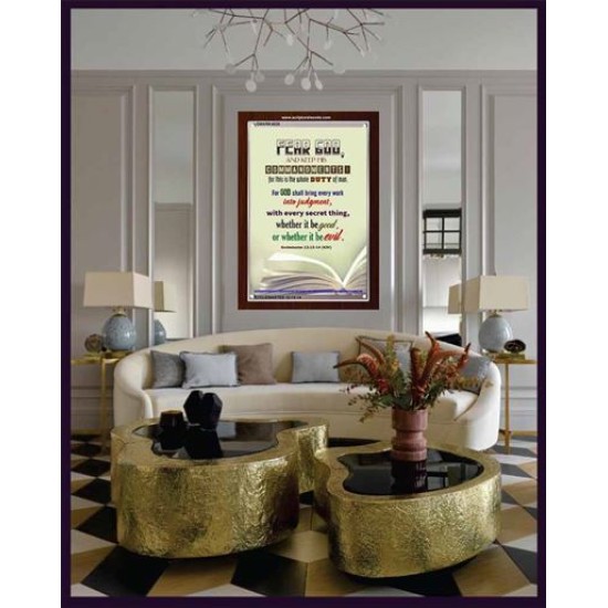 WHOLE DUTY OF MAN   Acrylic Glass Framed Bible Verse   (GWARK4038)   