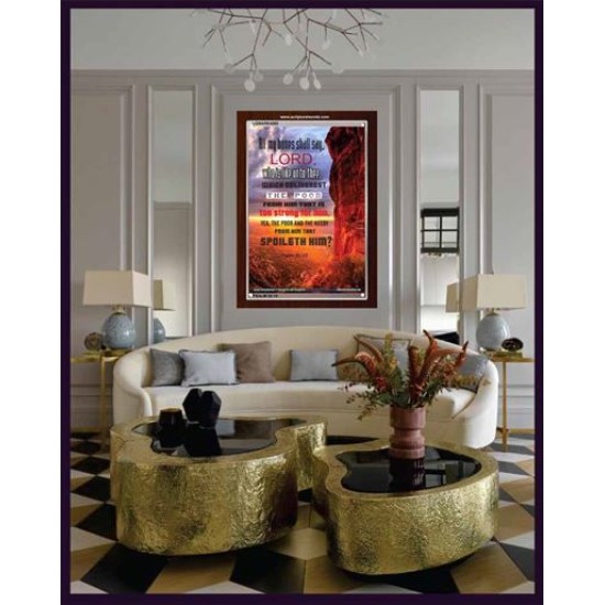 WHO IS LIKE UNTO THEE   Biblical Art Acrylic Glass Frame   (GWARK4500)   