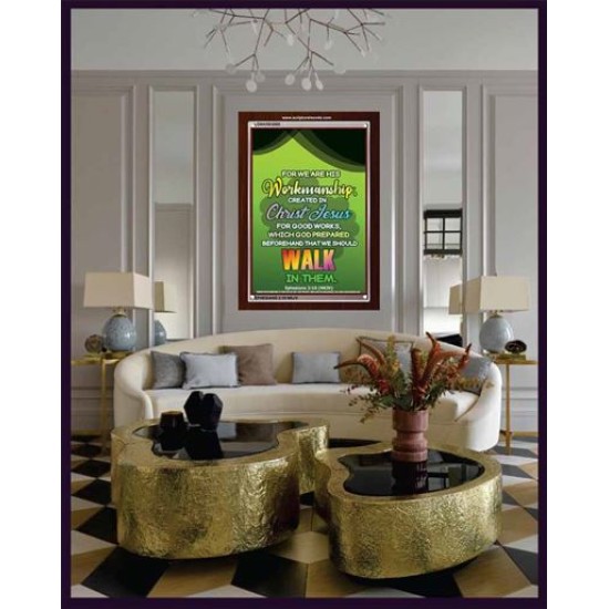 WE ARE HIS WORKMANSHIP   Acrylic Glass framed scripture art   (GWARK6880)   