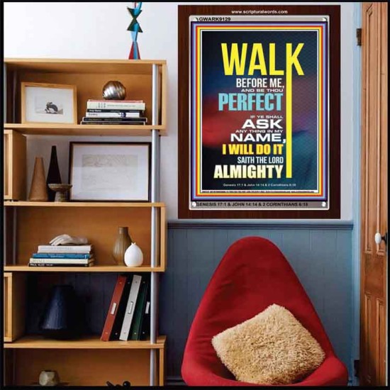 WALK BEFORE ME   Bible Verse Frames online   (GWARK9129)   