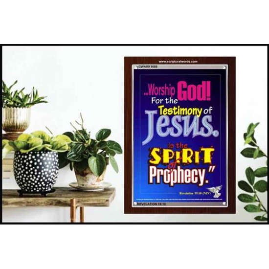 WORSHIP GOD   Bible Verse Framed for Home Online   (GWARK1680)   