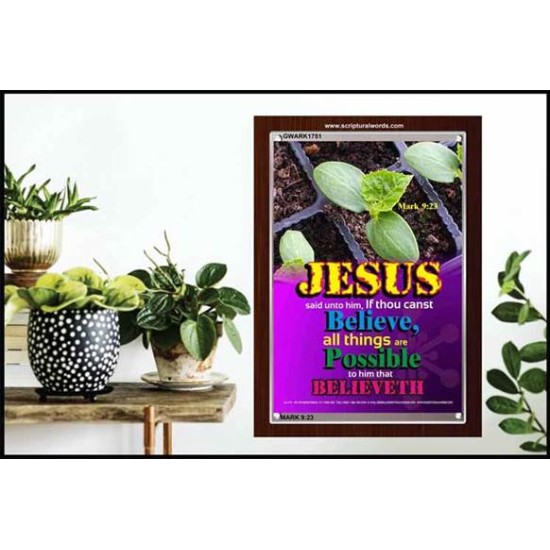 ALL THINGS ARE POSSIBLE   Modern Christian Wall Dcor Frame   (GWARK1751)   