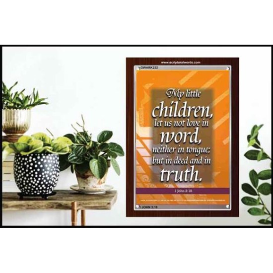 TRUE LOVE   Contemporary Christian Wall Art Acrylic Glass frame   (GWARK232)   