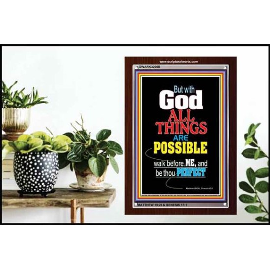 WALK BEFORE ME   Bible Verses Framed Art Prints   (GWARK3206B)   