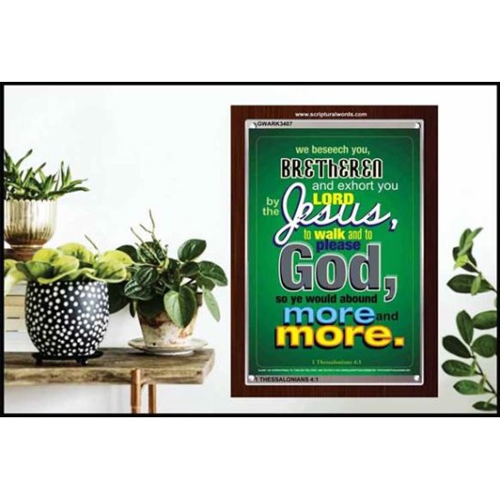 WALK AND TO PLEASE GOD   Printable Bible Verse to Frame   (GWARK3407)   