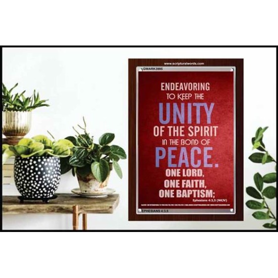 UNITY OF THE SPIRIT   Acrylic Glass Frame Scripture Art   (GWARK3995)   