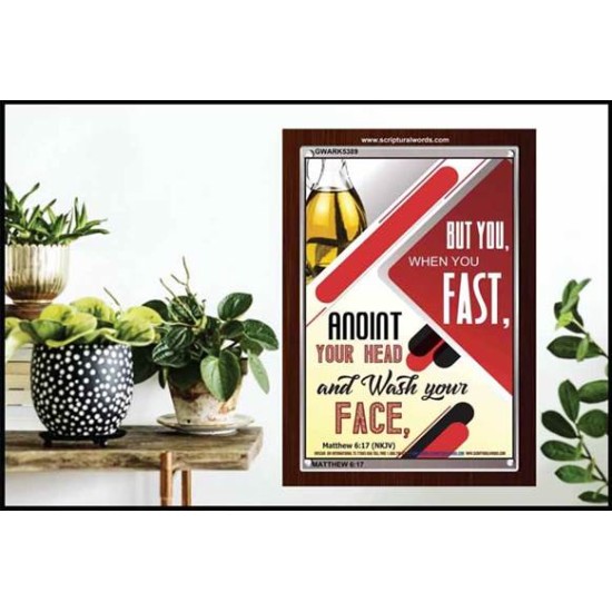 WHEN YOU FAST   Printable Bible Verses to Frame   (GWARK5389)   