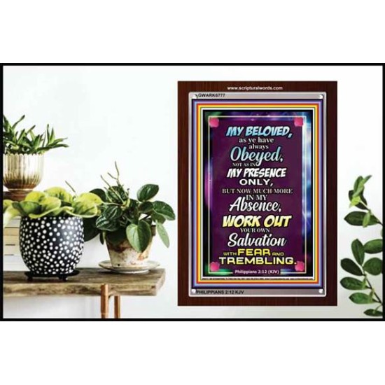 WORK OUT YOUR SALVATION   Christian Quote Frame   (GWARK6777)   