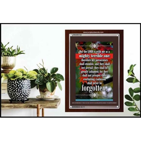 A MIGHTY TERRIBLE ONE   Bible Verse Frame for Home Online   (GWARK724)   