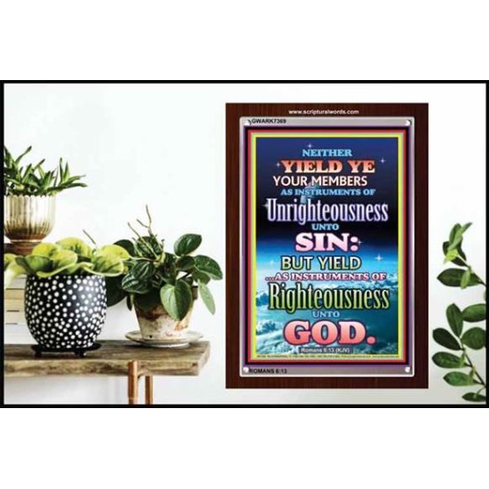 UNRIGHTEOUSNESS   Contemporary Christian Paintings Acrylic Glass frame   (GWARK7369)   