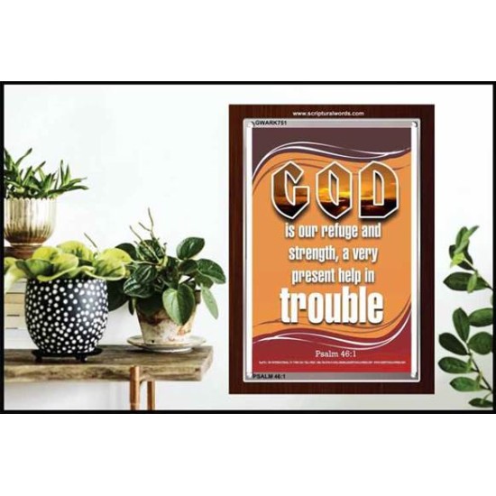 A VERY PRESENT HELP   Scripture Wood Frame Signs   (GWARK751)   