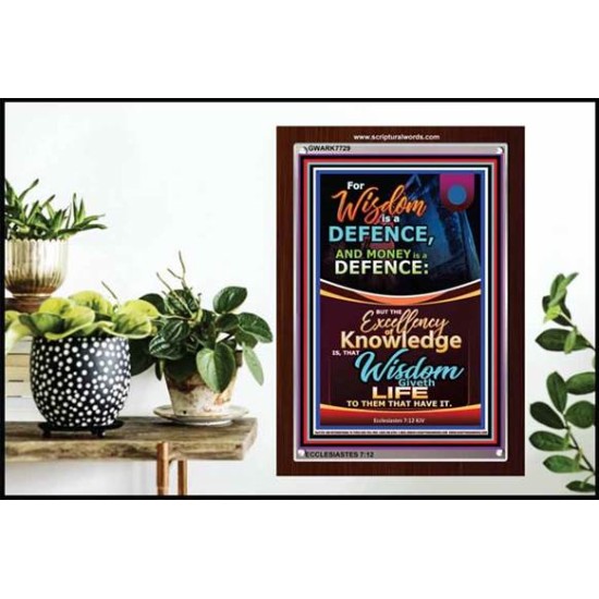 WISDOM A DEFENCE   Bible Verses Framed for Home   (GWARK7729)   