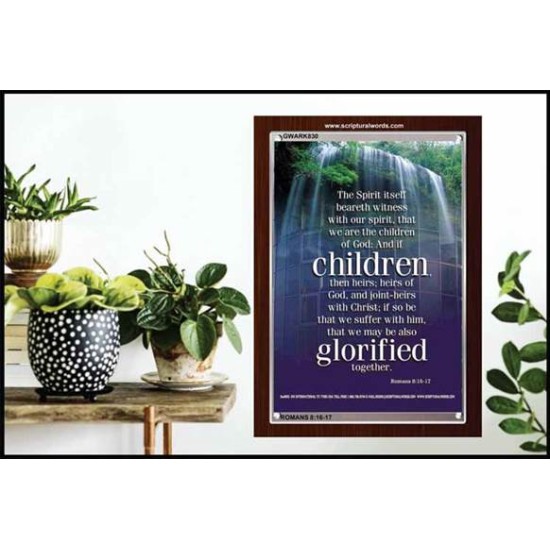 WE ARE THE CHILDREN OF GOD   Scriptural Portrait Acrylic Glass Frame   (GWARK830)   