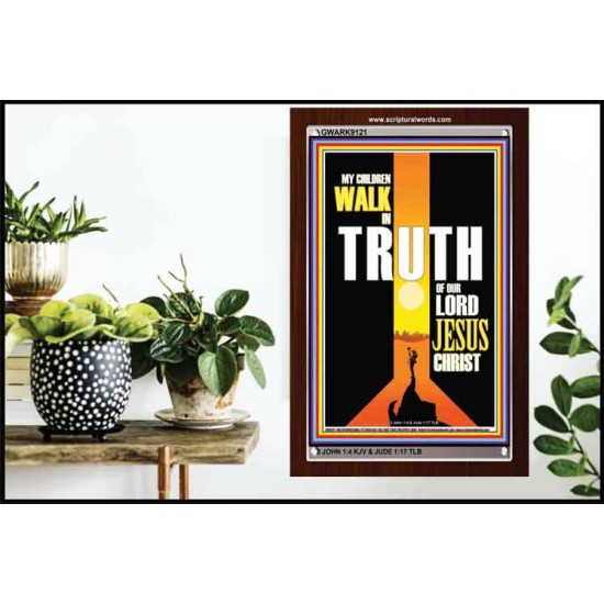 WALK IN THE TRUTH   Large Framed Scripture Wall Art   (GWARK9121)   