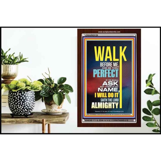 WALK BEFORE ME   Bible Verse Frames online   (GWARK9129)   