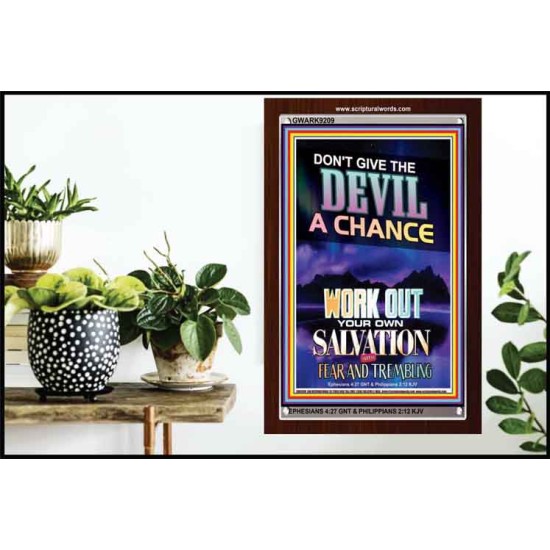 WORK OUT YOUR SALVATION   Bible Verses Wall Art Acrylic Glass Frame   (GWARK9209)   