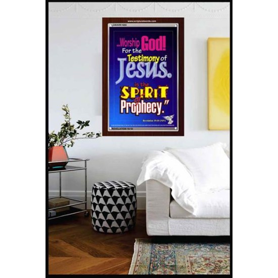 WORSHIP GOD   Bible Verse Framed for Home Online   (GWARK1680)   