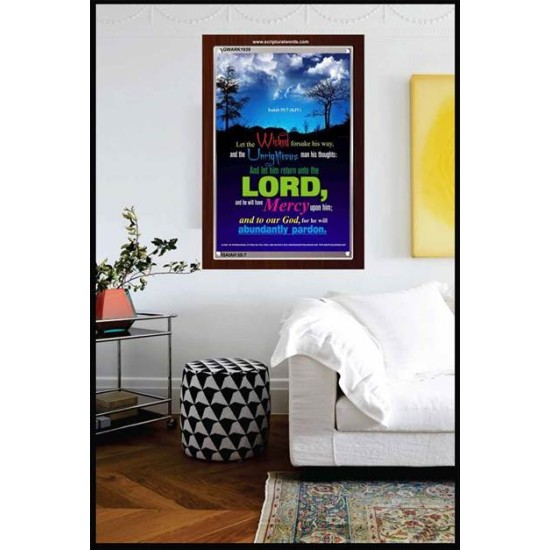 ABUNDANTLY PARDON   Bible Verse Frame for Home Online   (GWARK1939)   