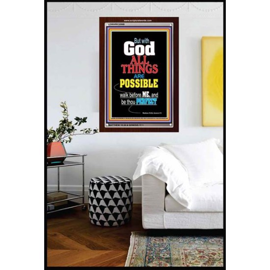 WALK BEFORE ME   Bible Verses Framed Art Prints   (GWARK3206B)   