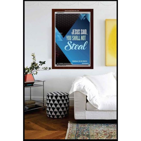 YOU SHALL NOT STEAL   Bible Verses Framed for Home Online   (GWARK5411)   
